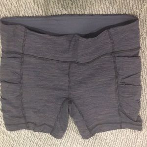 Gray Lululemon bike shorts